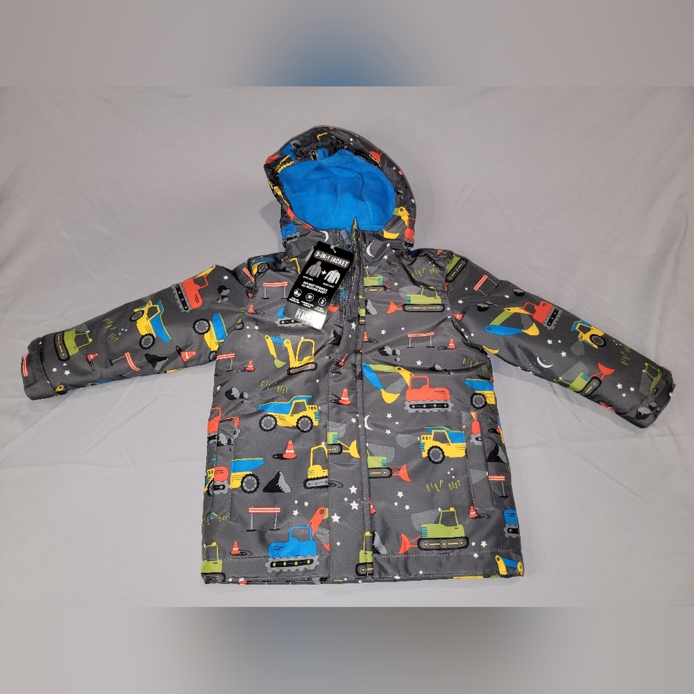 Children's Construction Print 3 in 1 Jacket